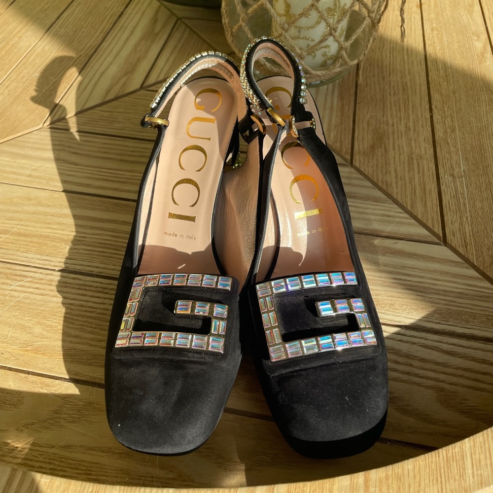 Gucci Black Suede Shoes